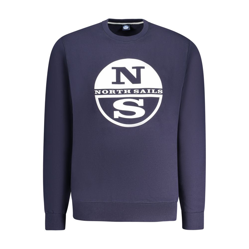 North Sails Blue Cotton Men Sweatshirt - Luxe Nova