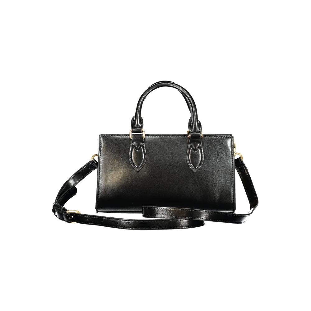 Mario Valentino Black Polyurethane Women Handbag - Luxe Nova