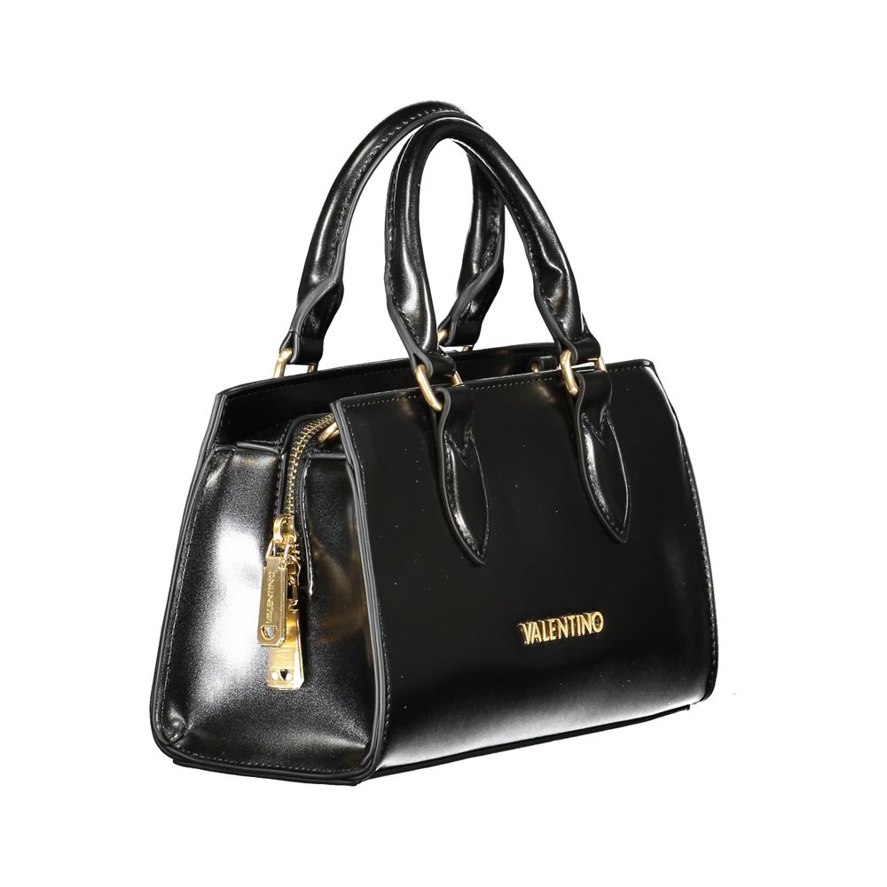 Mario Valentino Black Polyurethane Women Handbag - Luxe Nova