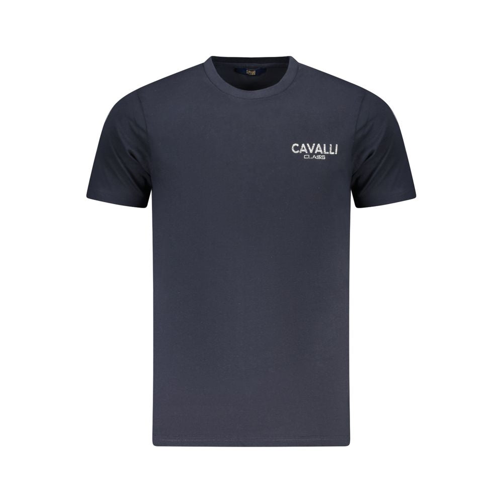 Cavalli Class Blu Cotton Men T-Shirt - Luxe Nova