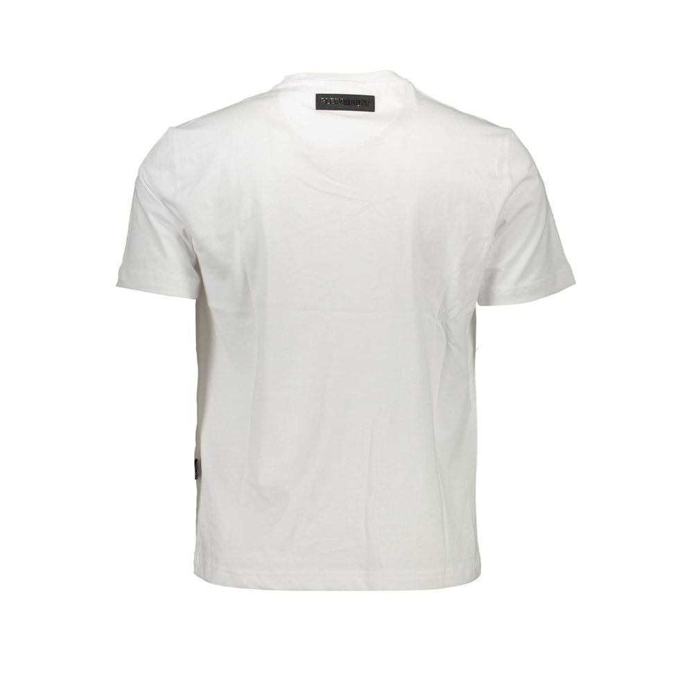 Plein Sport White Cotton Men T-Shirt - Luxe Nova