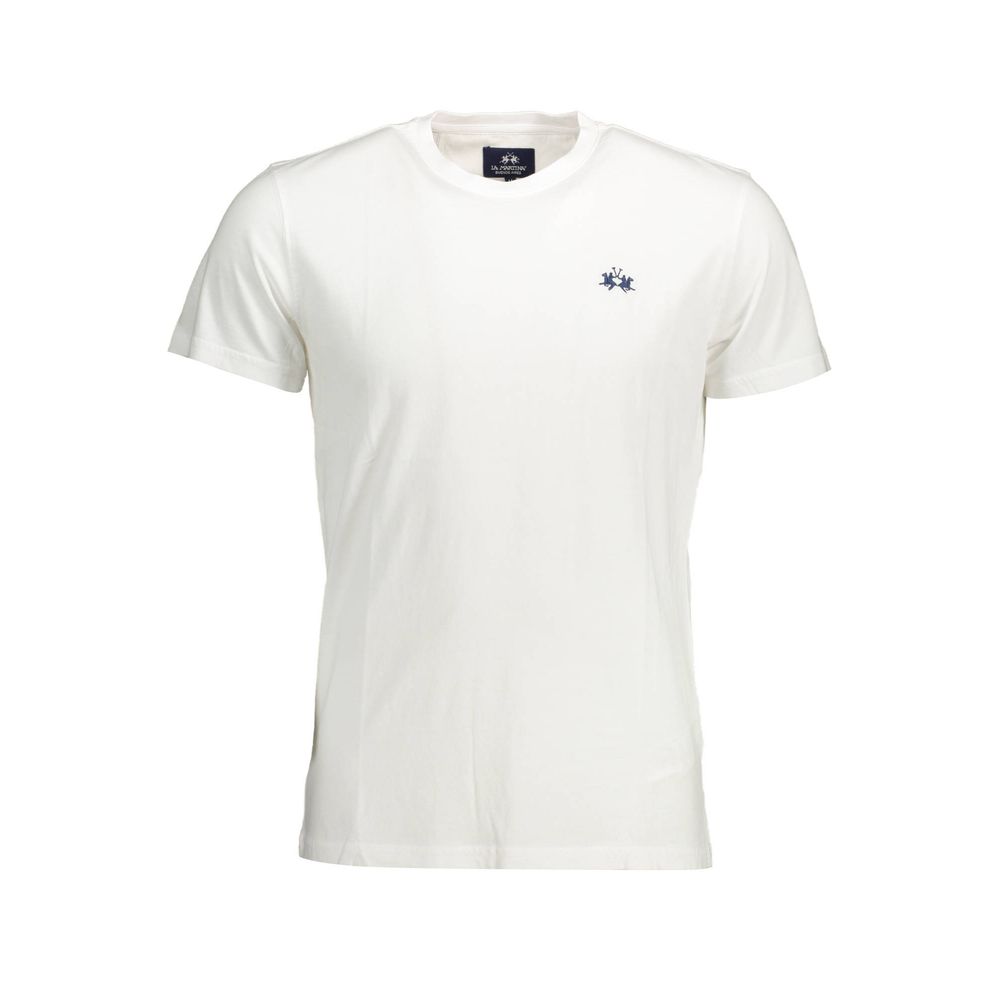 La Martina Bianco Cotton Men T-Shirt - Luxe Nova