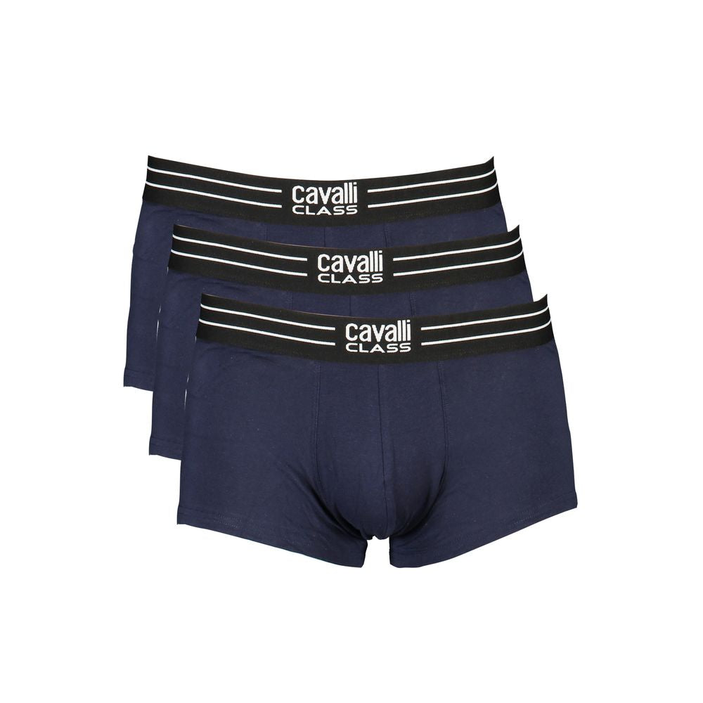 Cavalli Class Blu Cotton Men Boxer - Luxe Nova