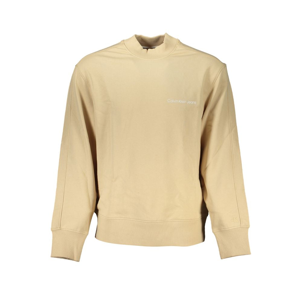 Calvin Klein Beige Cotton Men's Sweatshirt - Luxe Nova