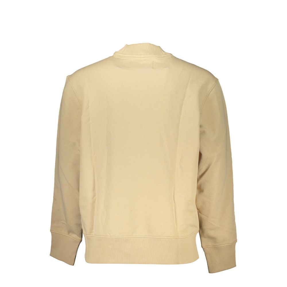 Calvin Klein Beige Cotton Men's Sweatshirt - Luxe Nova