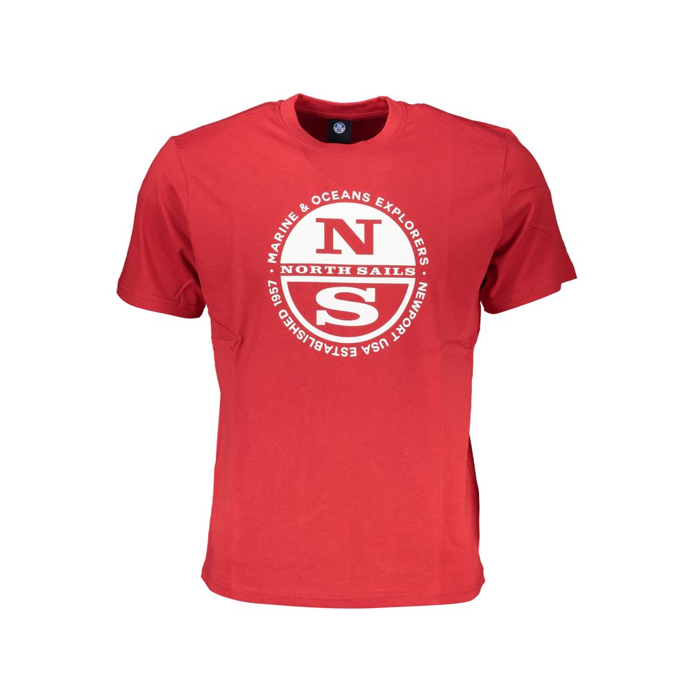 North Sails Rosso Cotton Mens T-Shirt - Luxe Nova