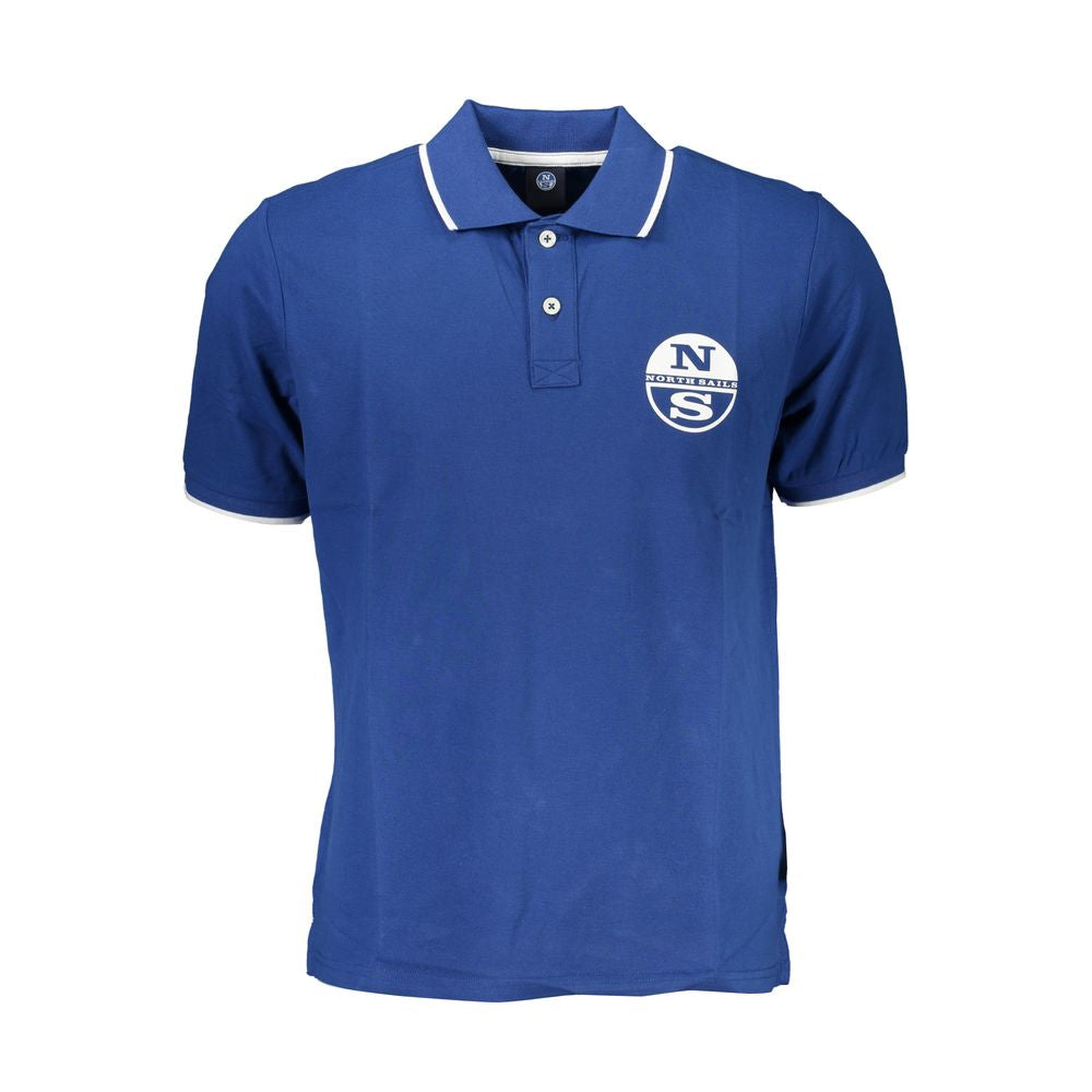 North Sails Blue Cotton Men Polo Shirt - Luxe Nova