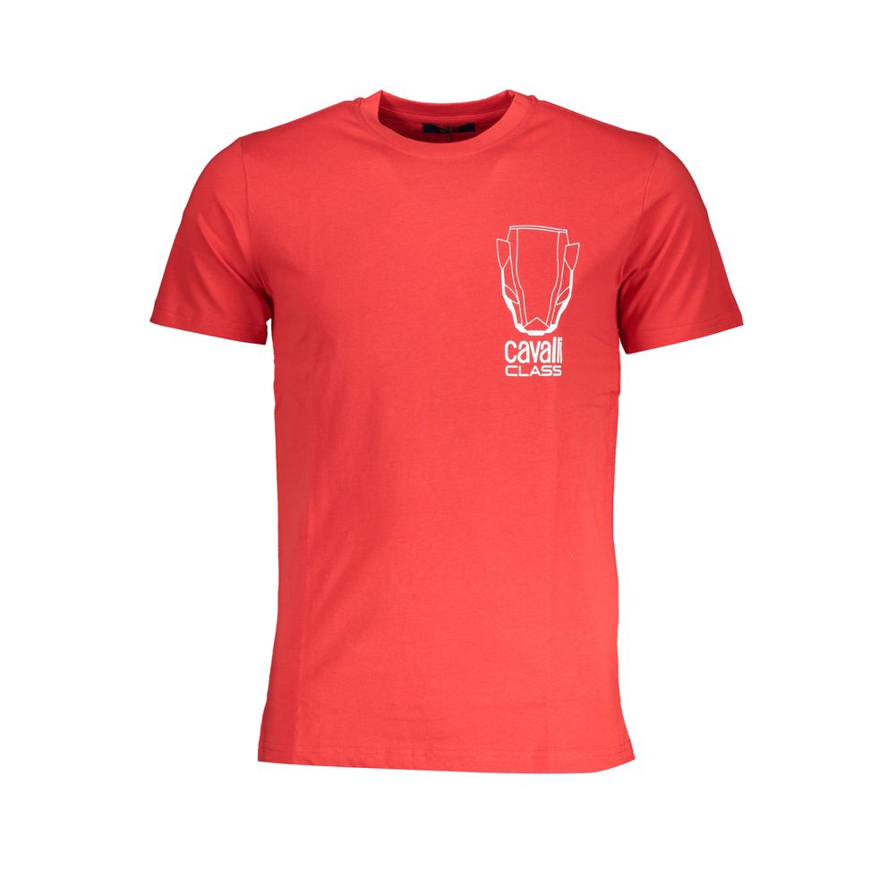 Cavalli Class Red Cotton Men's T-Shirt - Luxe Nova