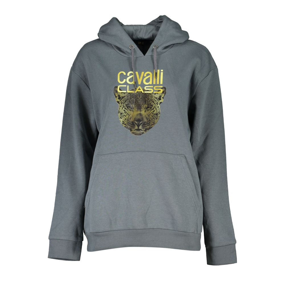 Cavalli Class Grigio Polyester Women Sweatshirt - Luxe Nova