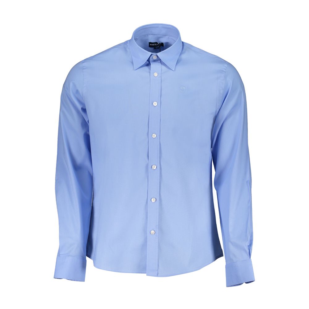 North Sails Light Blue Cotton Men Shirt - Luxe Nova