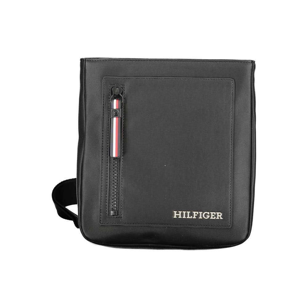 Tommy Hilfiger Black Polyurethane Men Shoulder Bag - Luxe Nova
