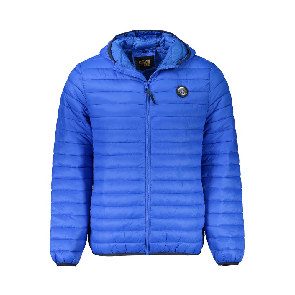 Cavalli Class Blu Poliammide Men's Jacket - Luxe Nova