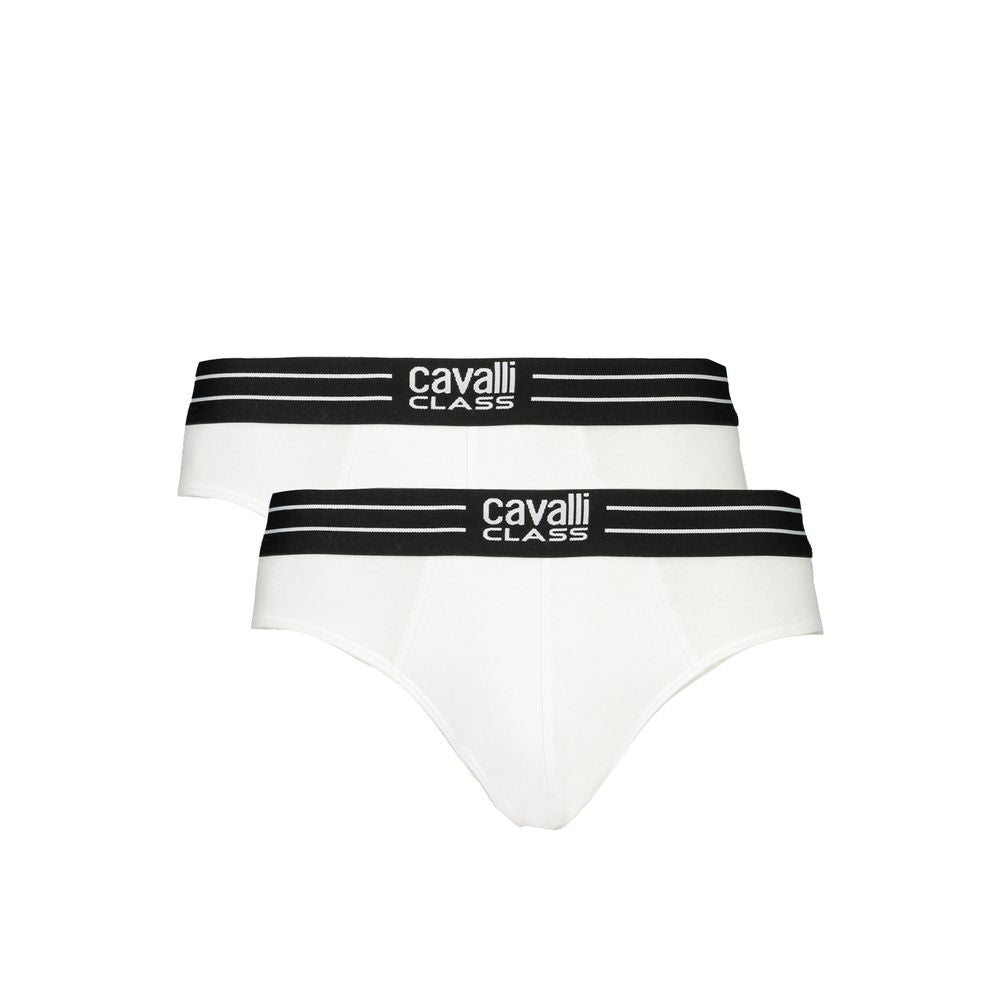 Cavalli Class White Cotton Men's Briefs - Luxe Nova