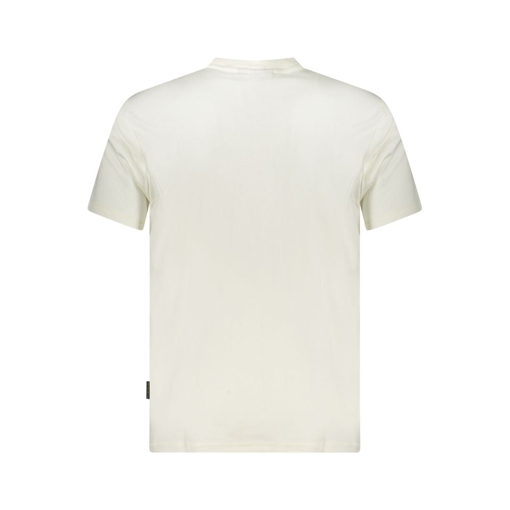 Napapijri White Cotton Men's T-Shirt - Luxe Nova