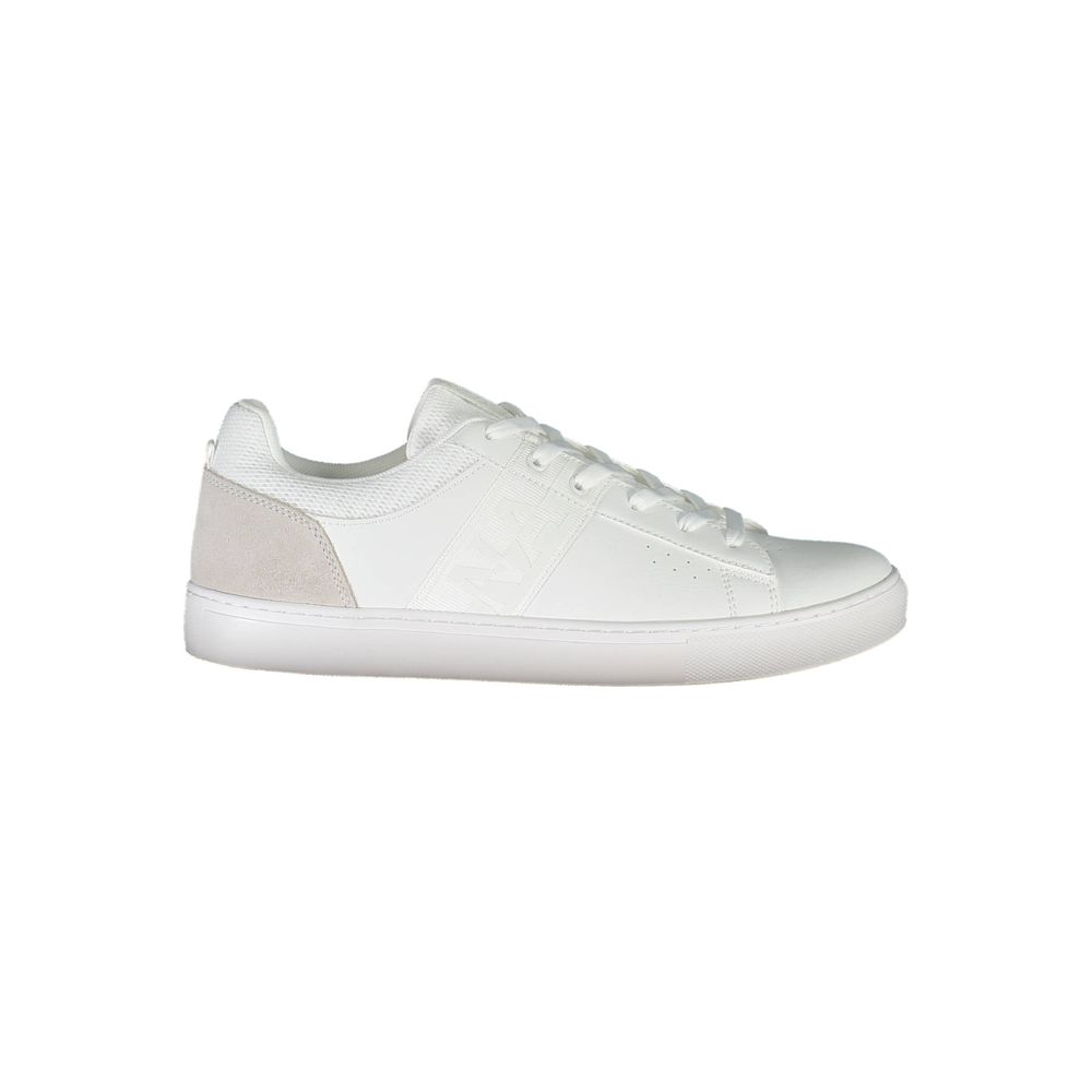 Napapijri White Leather Men Sneaker - Luxe Nova