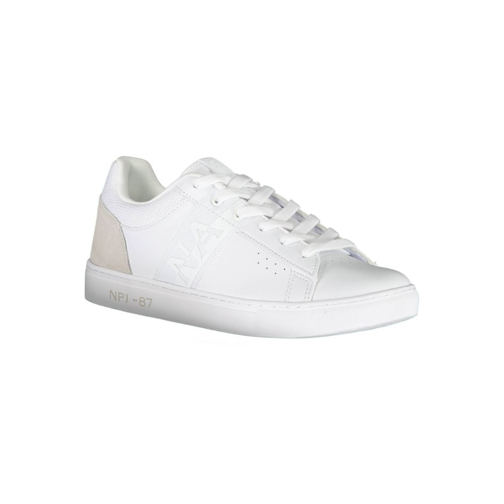 Napapijri White Leather Men Sneaker - Luxe Nova