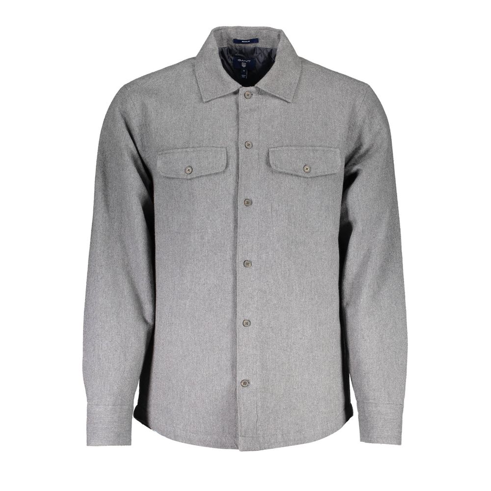 Gant Grigio Cotton Men Shirt - Luxe Nova