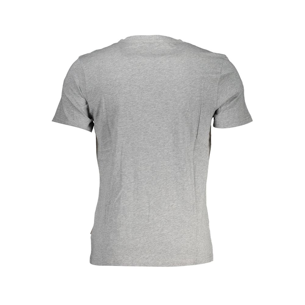 Napapijri Grigio Cotton Mens T-Shirt - Luxe Nova