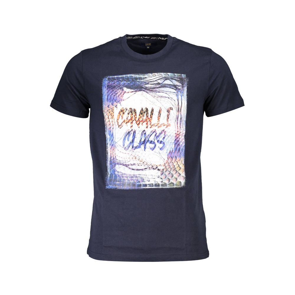 Cavalli Class Blue Cotton Men's T-Shirt - Luxe Nova