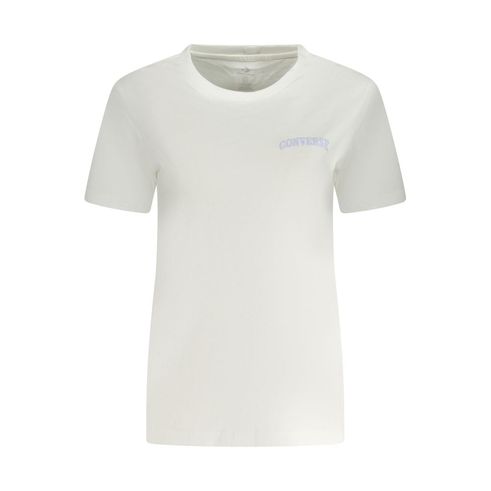 Converse Bianco Cotton Women T-Shirt