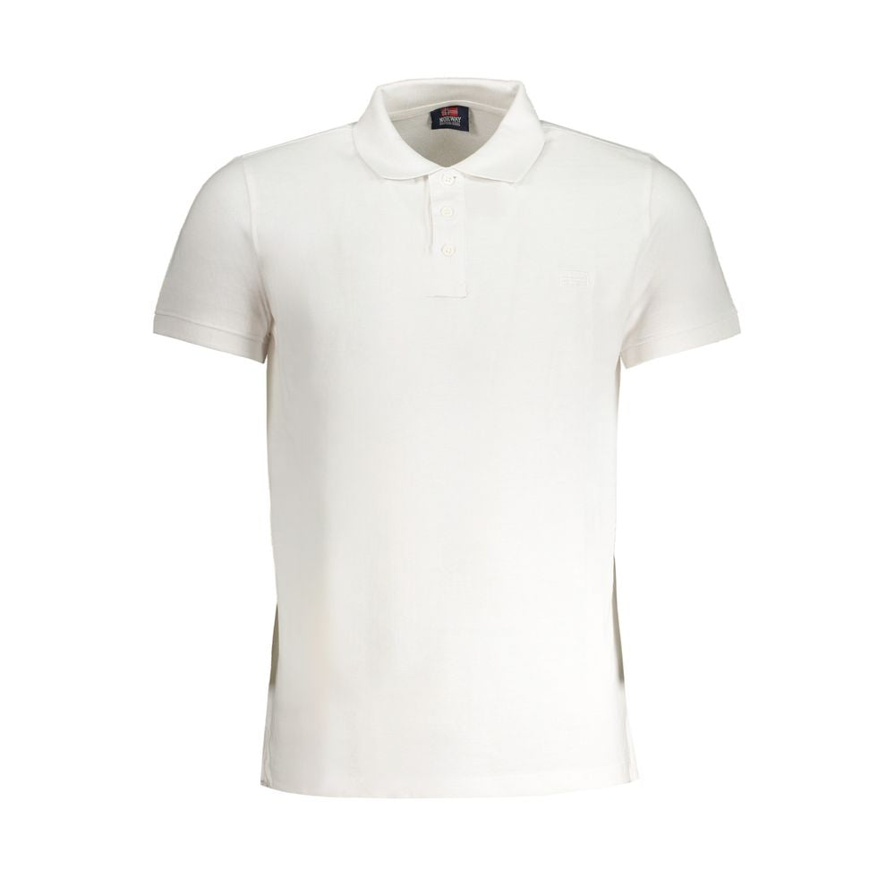 Norway 1963 White Cotton Men Polo Shirt - Luxe Nova