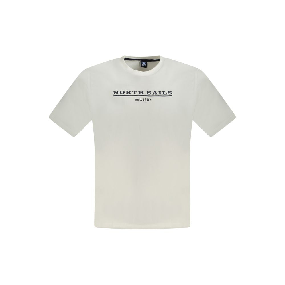 North Sails Bianco Cotton Men T-Shirt - Luxe Nova