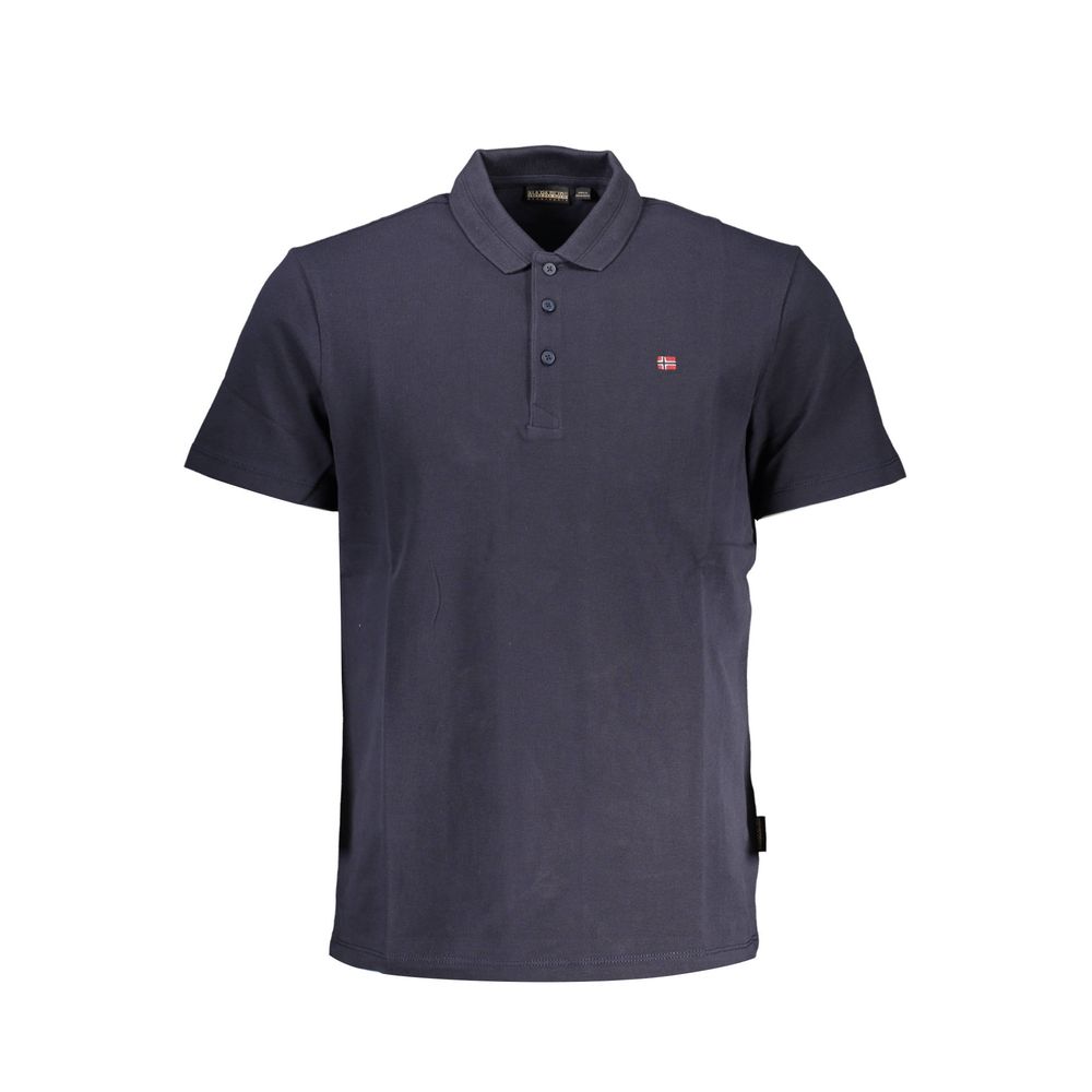 Napapijri Blue Cotton Men's Polo-Shirt - Luxe Nova