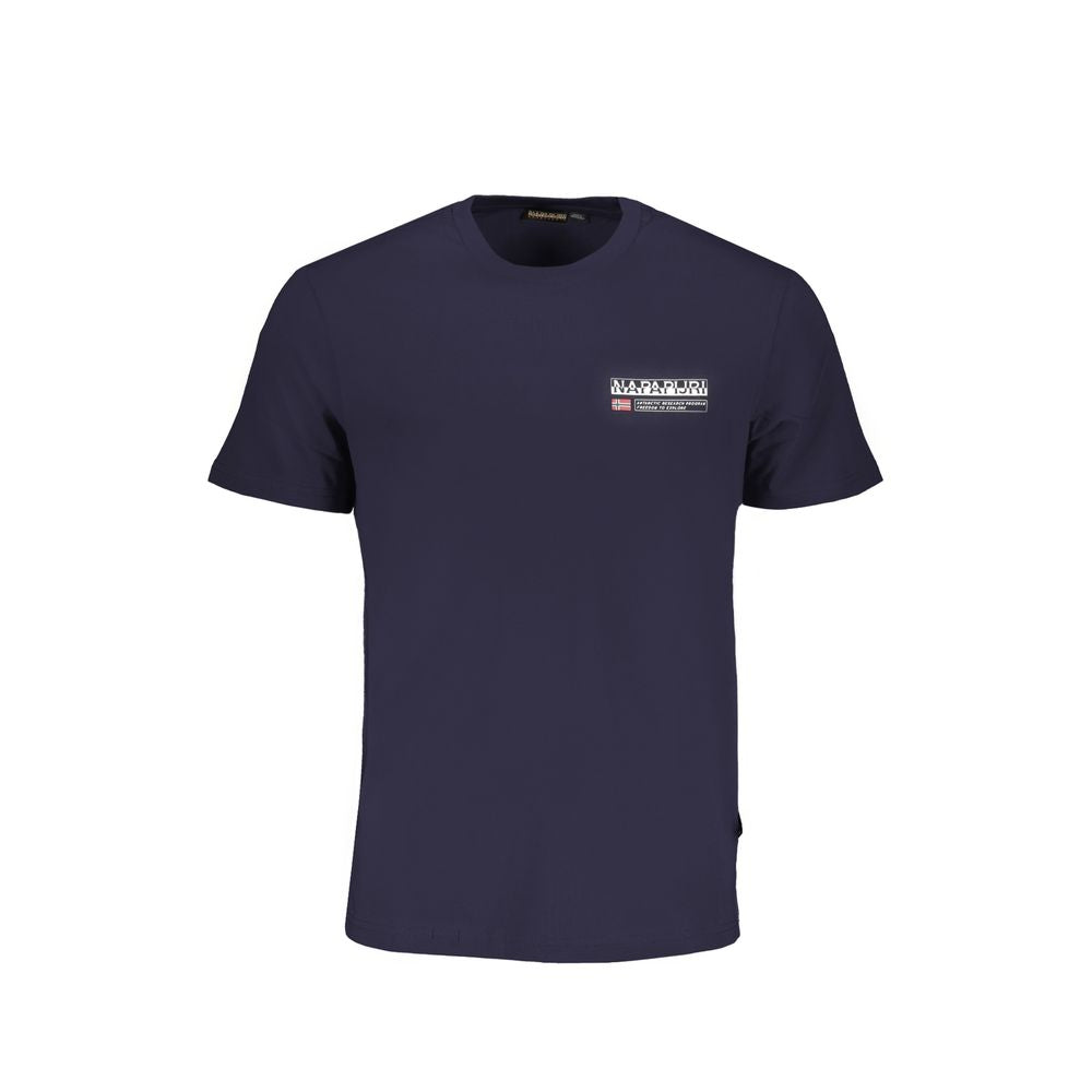 Napapijri Blue Organic Cotton Men T-Shirt - Luxe Nova