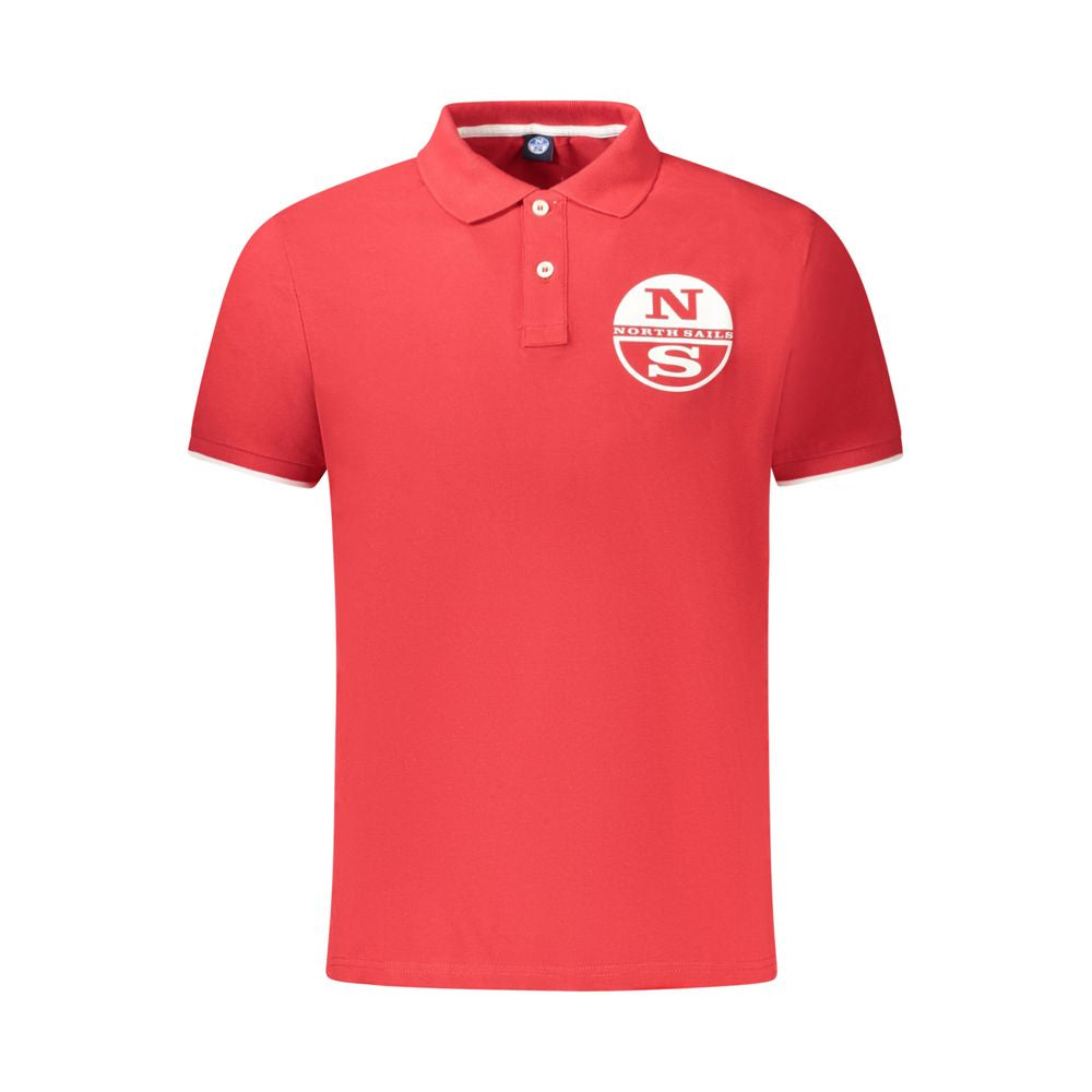 North Sails Red Cotton Men Polo - Luxe Nova