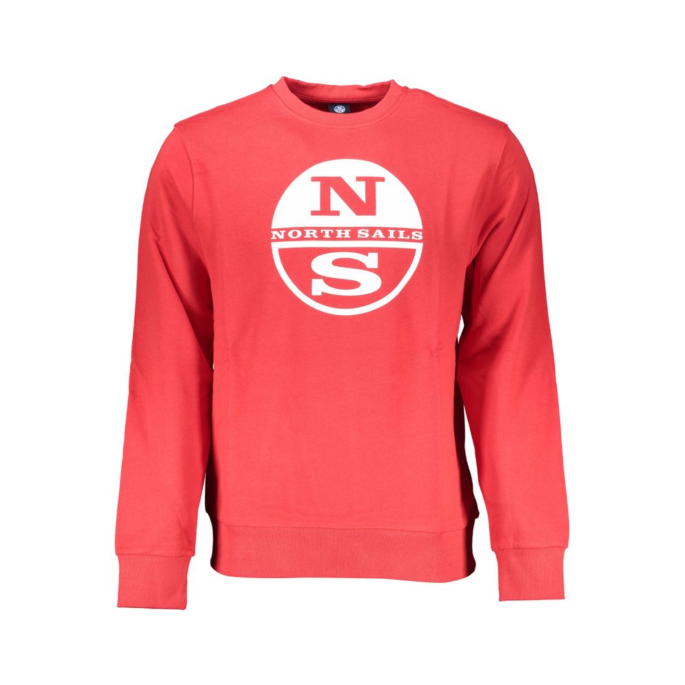 North Sails Red Cotton Men Sweatshirt - Luxe Nova