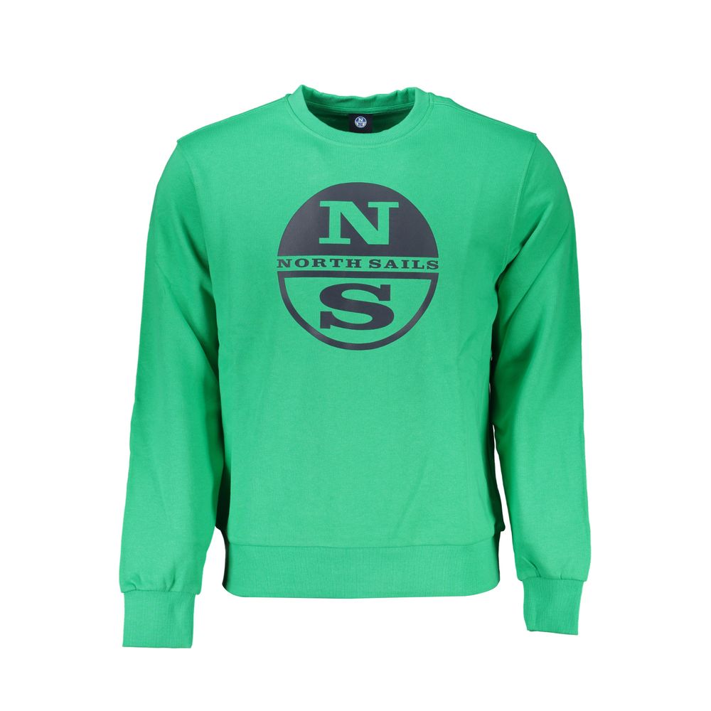 North Sails Green Cotton Men Sweater - Luxe Nova
