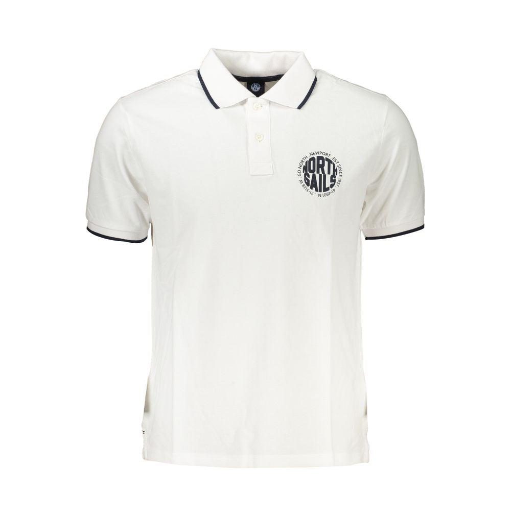 North Sails White Cotton Men Polo - Luxe Nova