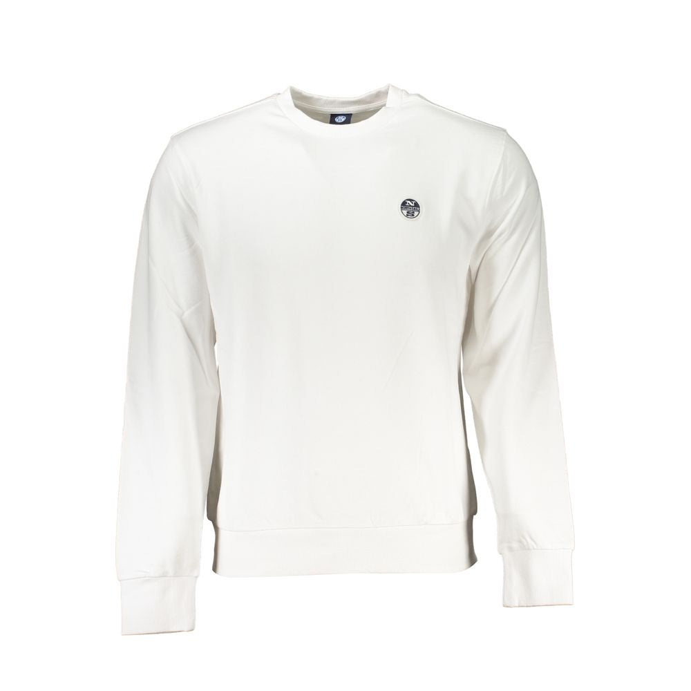 North Sails White Cotton Men Sweatshirt - Luxe Nova
