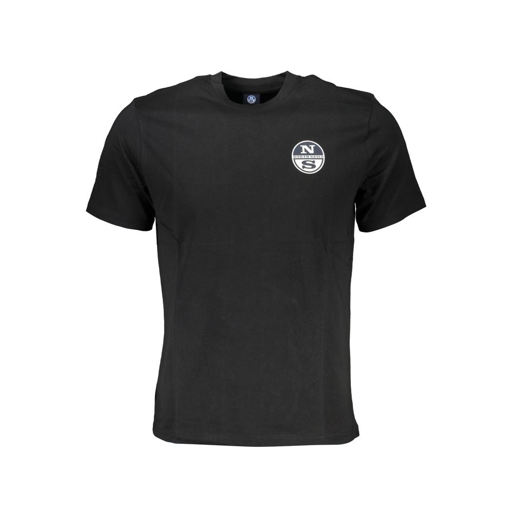 North Sails Black Cotton Men T-Shirt - Luxe Nova
