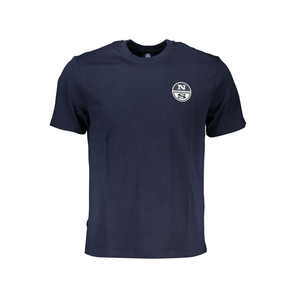 North Sails Blu Cotton Men T-Shirt - Luxe Nova