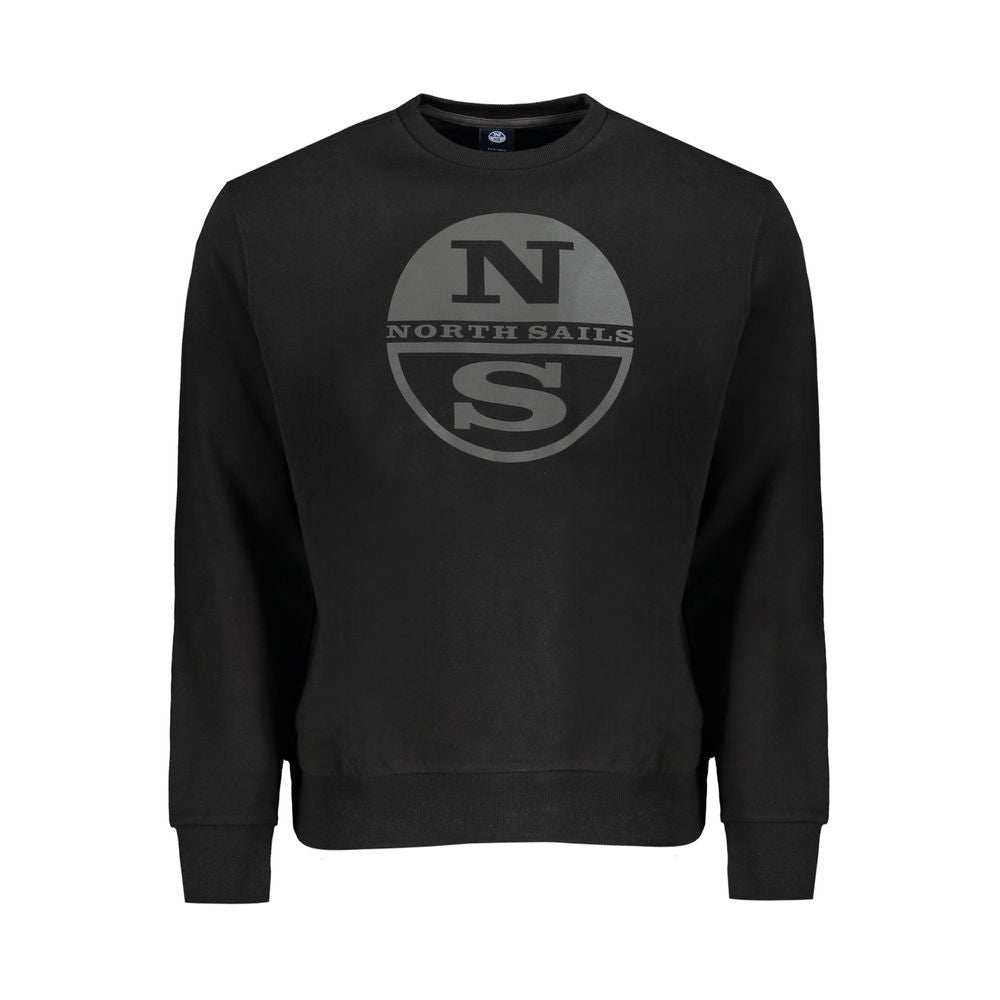 North Sails Black Cotton Men's Sweatshirt - Luxe Nova