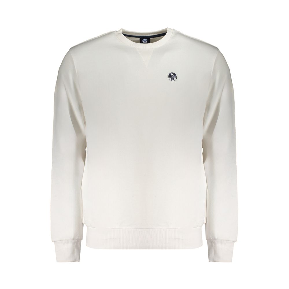 North Sails White Cotton Men Sweatshirt - Luxe Nova