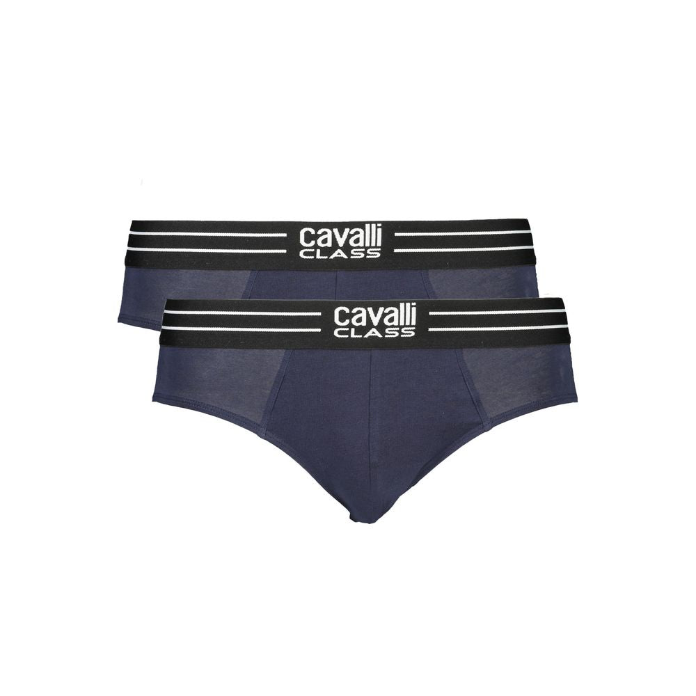 Cavalli Class Blue Cotton Men's Brief - Luxe Nova
