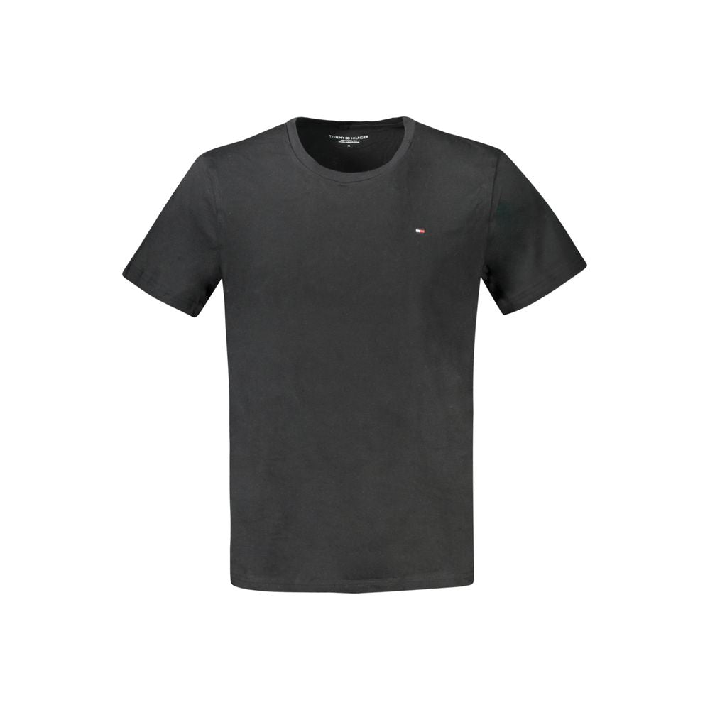 Tommy Hilfiger Black Cotton Men's T-Shirt - Luxe Nova