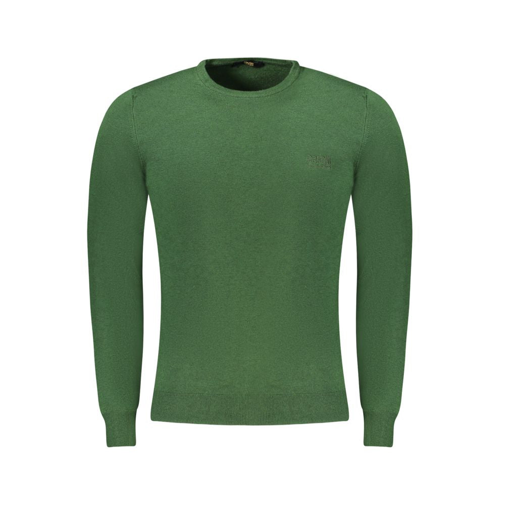 Cavalli Class Verde Viscose Men Sweater - Luxe Nova