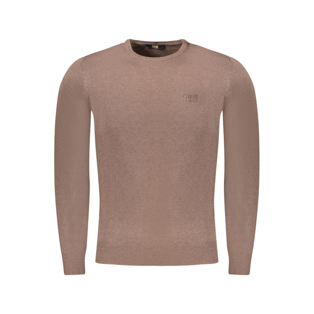 Cavalli Class Marrone Viscose Men's Sweater - Luxe Nova