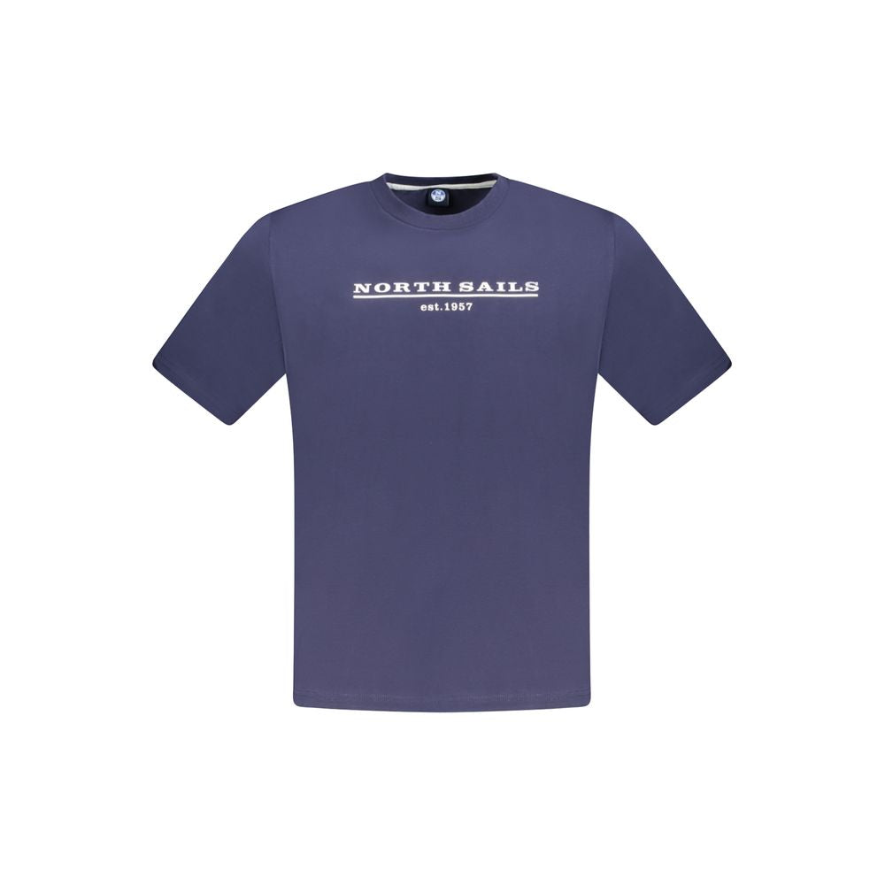 North Sails Blue Cotton Men T-Shirt - Luxe Nova
