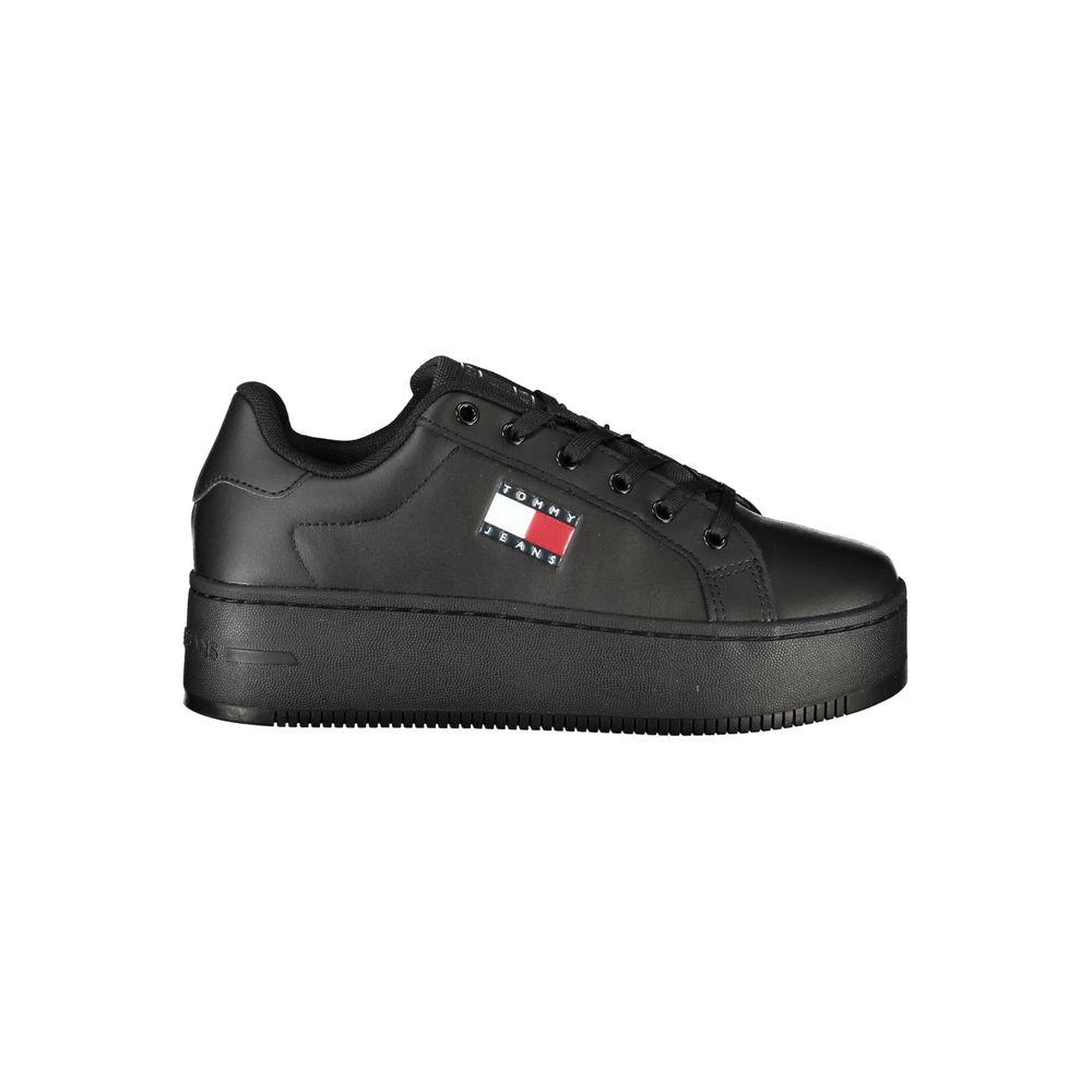 Tommy Hilfiger Black Polyurethane Women's Sneaker - Luxe Nova