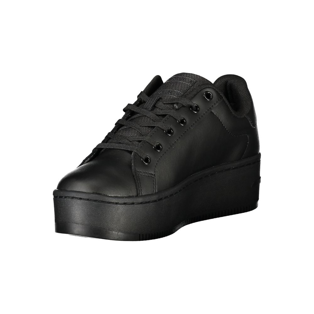 Tommy Hilfiger Black Polyurethane Women's Sneaker - Luxe Nova