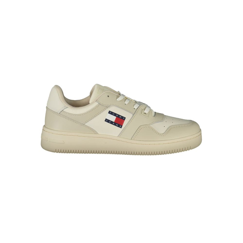 Tommy Hilfiger Beige Leather Men Sneaker - Luxe Nova
