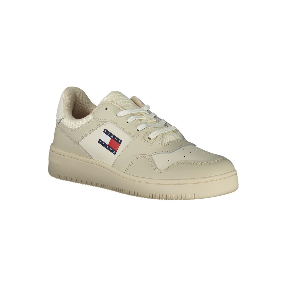 Tommy Hilfiger Beige Leather Men Sneaker - Luxe Nova