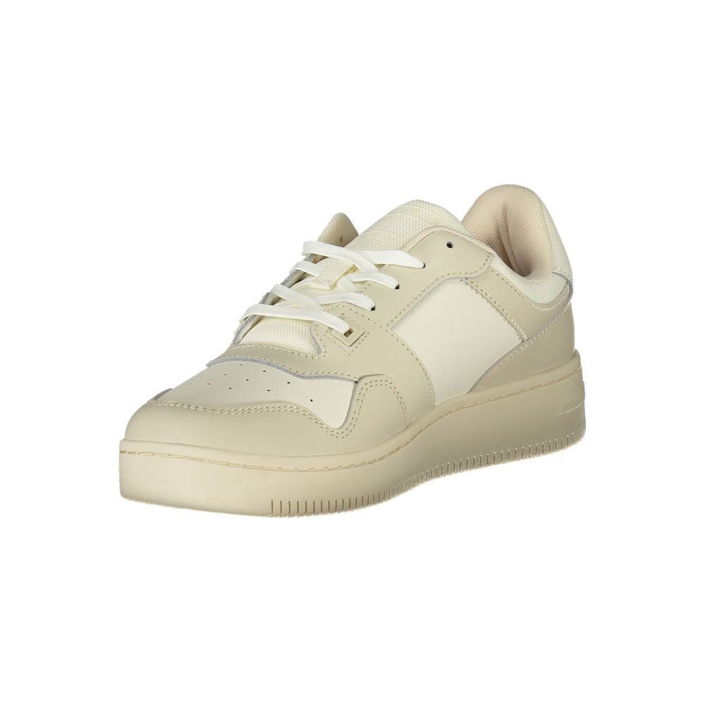 Tommy Hilfiger Beige Leather Men Sneaker - Luxe Nova