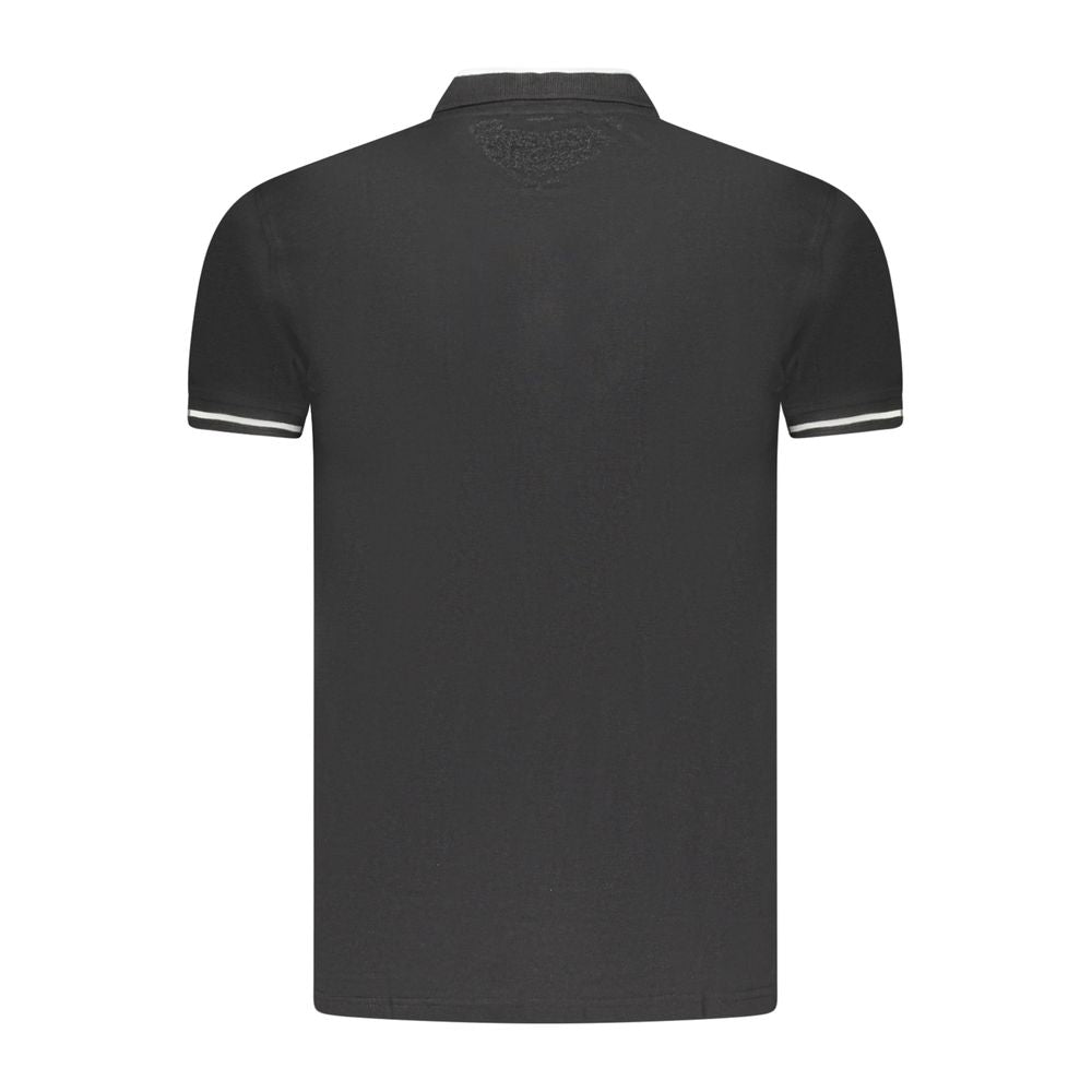 Cavalli Class Black Cotton Men Polo - Luxe Nova