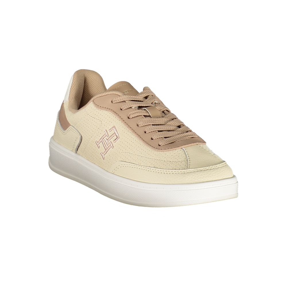 Tommy Hilfiger Beige Polyurethane Women Sneaker - Luxe Nova