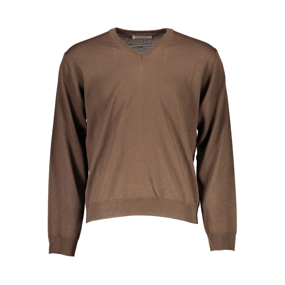Romeo Gigli Marrone Lana Men Sweater - Luxe Nova
